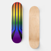Regenbogenstreifen Skateboard (Vorderseite)