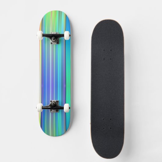 Regenbogenstreifen Skateboard (Vorderseite)