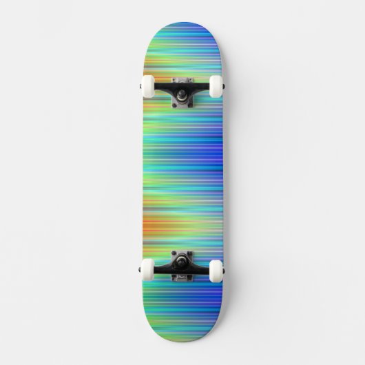 Regenbogenstreifen Skateboard (Vorderseite)
