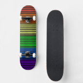 Regenbogenstreifen Skateboard (Vorderseite)