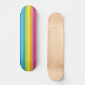 Regenbogenstreifen Skateboard (Vorderseite)