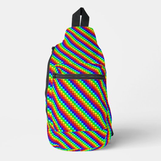 Regenbogenstreifen - Sling Bag (Vorderseite)