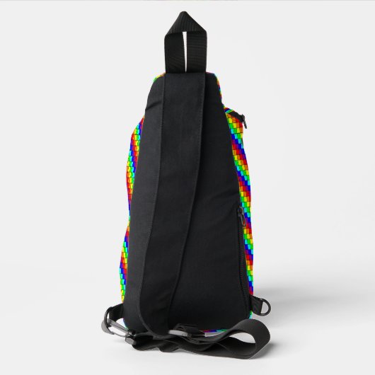 Regenbogenstreifen - Sling Bag (Rückseite)