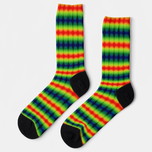 Regenbogenstreifen Socken (Linkes Detail)