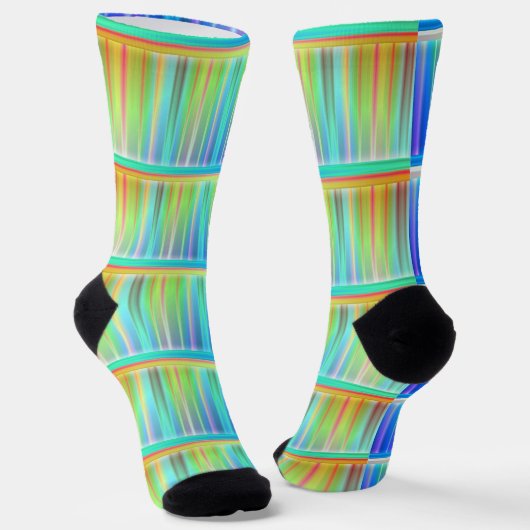 Regenbogenstreifen Socken (Gewinkelt)