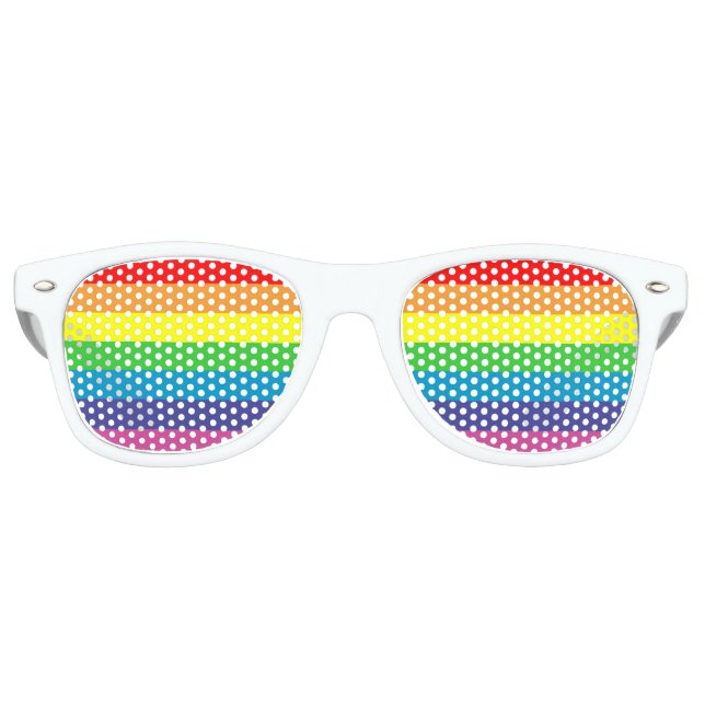 Regenbogenstreifen Sonnenbrille (Vorderseite)