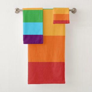 Regenbogenstreifen Spaß Helle Fröhliche Bonbonstre Badhandtuch Set