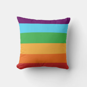 Regenbogenstreifen Spaß Hellig Fröhlich Bonbon Str Kissen