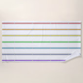 Regenbogenstreifen Strandtuch (Vorderseite)
