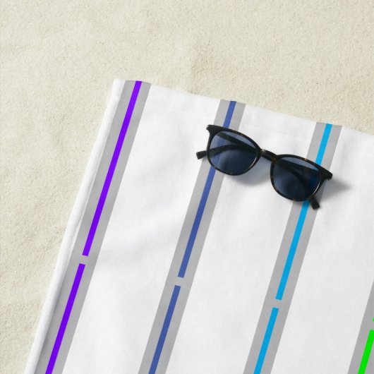Regenbogenstreifen Strandtuch (Beispiel)