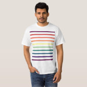 Regenbogenstreifen T-Shirt (Vorne ganz)