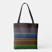 Regenbogenstreifen Tasche (Rückseite)