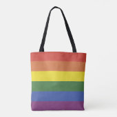 Regenbogenstreifen Tasche (Rückseite)