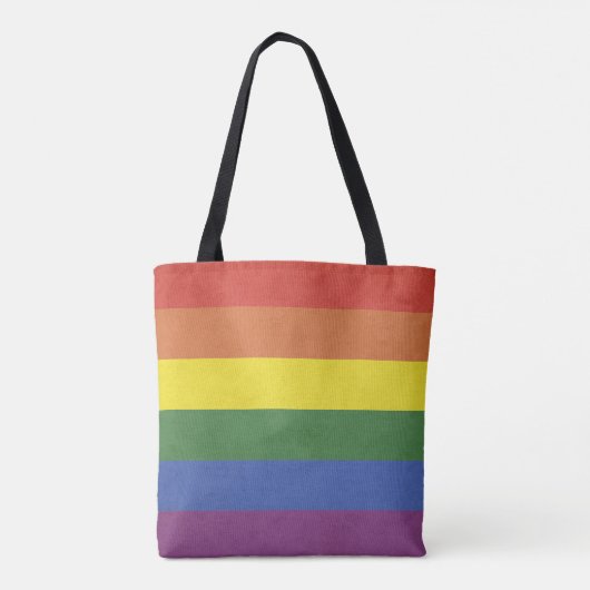 Regenbogenstreifen Tasche (Rückseite)