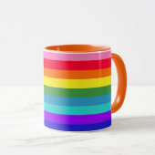 Regenbogenstreifen Tasse (VorderseiteRechts)