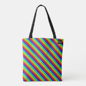 Regenbogenstreifen - Tote Tasche (Rückseite)
