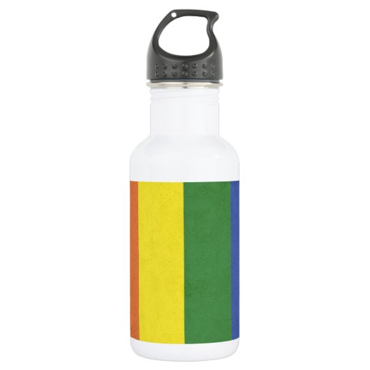 Regenbogenstreifen Trinkflasche (Vorderseite)