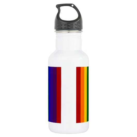 Regenbogenstreifen Trinkflasche (Rückseite)