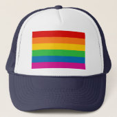 Regenbogenstreifen Truckerkappe (Vorderseite)