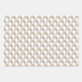 Regenbogenstreifen und Niedliches Regenbogenmuster Geschenkpapier Set (Vorderseite 2)