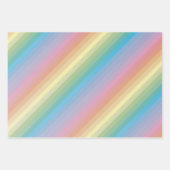 Regenbogenstreifen und Niedliches Regenbogenmuster Geschenkpapier Set (Vorderseite)