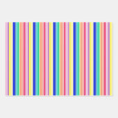 Regenbogenstreifen und Polka Dots glücklich farbig Geschenkpapier Set (Vorderseite 3)