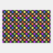 Regenbogenstreifen und Polka Dots glücklich farbig Geschenkpapier Set (Vorderseite 2)