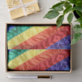 Regenbogenstreifen unter der Regenbogenflagge Gay  Seidenpapier (Geschenk)