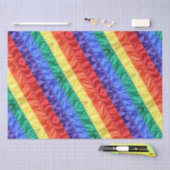 Regenbogenstreifen unter der Regenbogenflagge Gay  Seidenpapier (Handwerk)