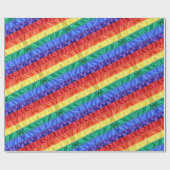 Regenbogenstreifen unter Regenbogenflagge LGBT LGB Geschenkpapier (Flach)