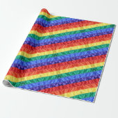Regenbogenstreifen unter Regenbogenflagge LGBT LGB Geschenkpapier (Ungerollt)