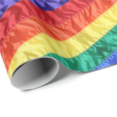 Regenbogenstreifen unter Regenbogenflagge LGBT LGB Geschenkpapier (Rolleneckpunkt)