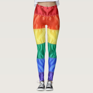 Regenbogenstreifen unter Regenbogenflagge LGBT LGB Leggings