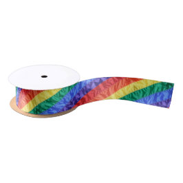 Regenbogenstreifen unter Regenbogenflagge LGBT LGB Satinband