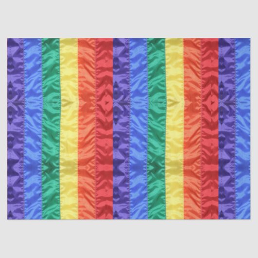 Regenbogenstreifen unter Regenbogenflagge LGBT LGB Seidenpapier (Vorderseite)