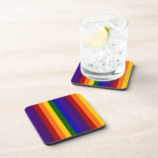 Regenbogenstreifen Untersetzer (Rechte Seite)