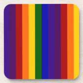Regenbogenstreifen Untersetzer (Vorderseite)