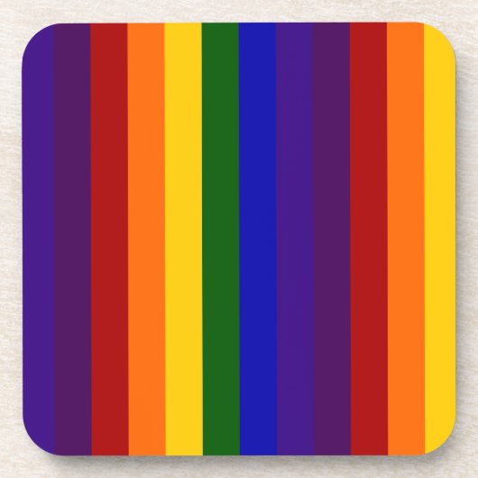 Regenbogenstreifen Untersetzer (Vorderseite)