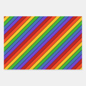 Regenbogenstreifen Vertikal Horizontal Geschenkpapier Set (Vorderseite 3)