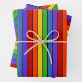 Regenbogenstreifen Vertikal Horizontal Geschenkpapier Set (Beispiel)