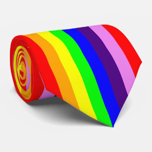 Regenbogenstreifen Vertikal Klassisch Bunt Krawatte
