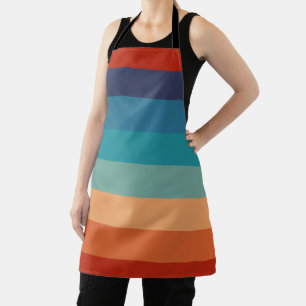 Regenbogenstreifen Vintage-Farben Alter Stil Bunt Schürze