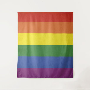 Regenbogenstreifen Wandteppich