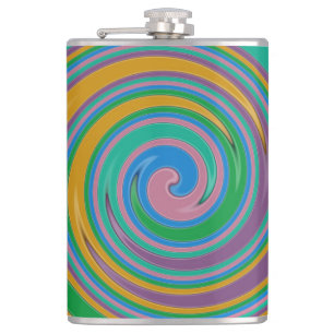 Regenbogenstreifen wirbeln flachmann