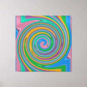 Regenbogenstreifen wirbeln leinwanddruck