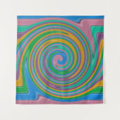 Regenbogenstreifen wirbeln wandteppich (Vorderseite (Horizontal))