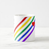 Regenbogenstreifen Wortnamen benutzerdefinierte Li Kaffeetasse (Mittel)