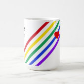 Regenbogenstreifen Wortnamen benutzerdefinierte Li Kaffeetasse (Mittel)