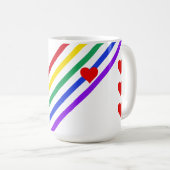 Regenbogenstreifen Wortnamen benutzerdefinierte Li Kaffeetasse (VorderseiteRechts)