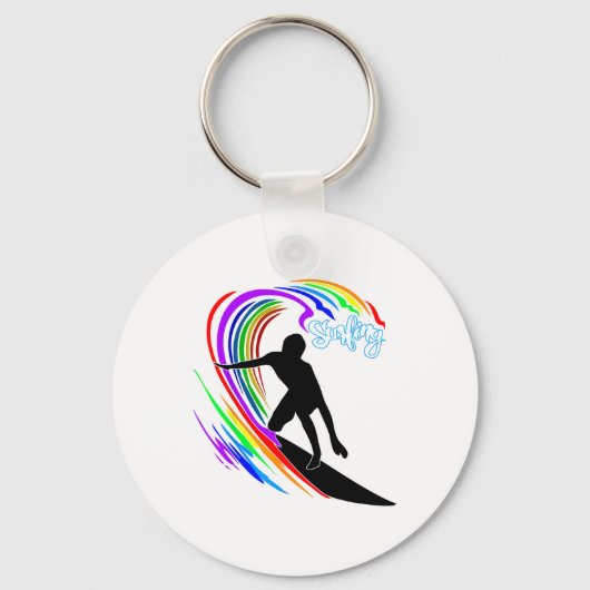 Regenbogensurfen schlüsselanhänger (Vorderseite)